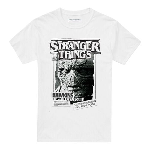 T-Shirt Manches courtes  de Stranger Things - Season 5 - Newspaper Vecna - S à XXL - pour Homme - blanc - Stranger Things