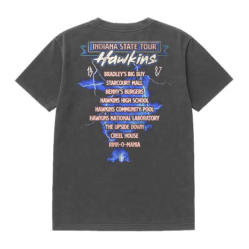 T-Shirt Manches courtes  de Stranger Things - Season 5 - Eleven 87 Tour Front Back - S à XXL - pour Homme - multicolore - Stranger Things - View 2