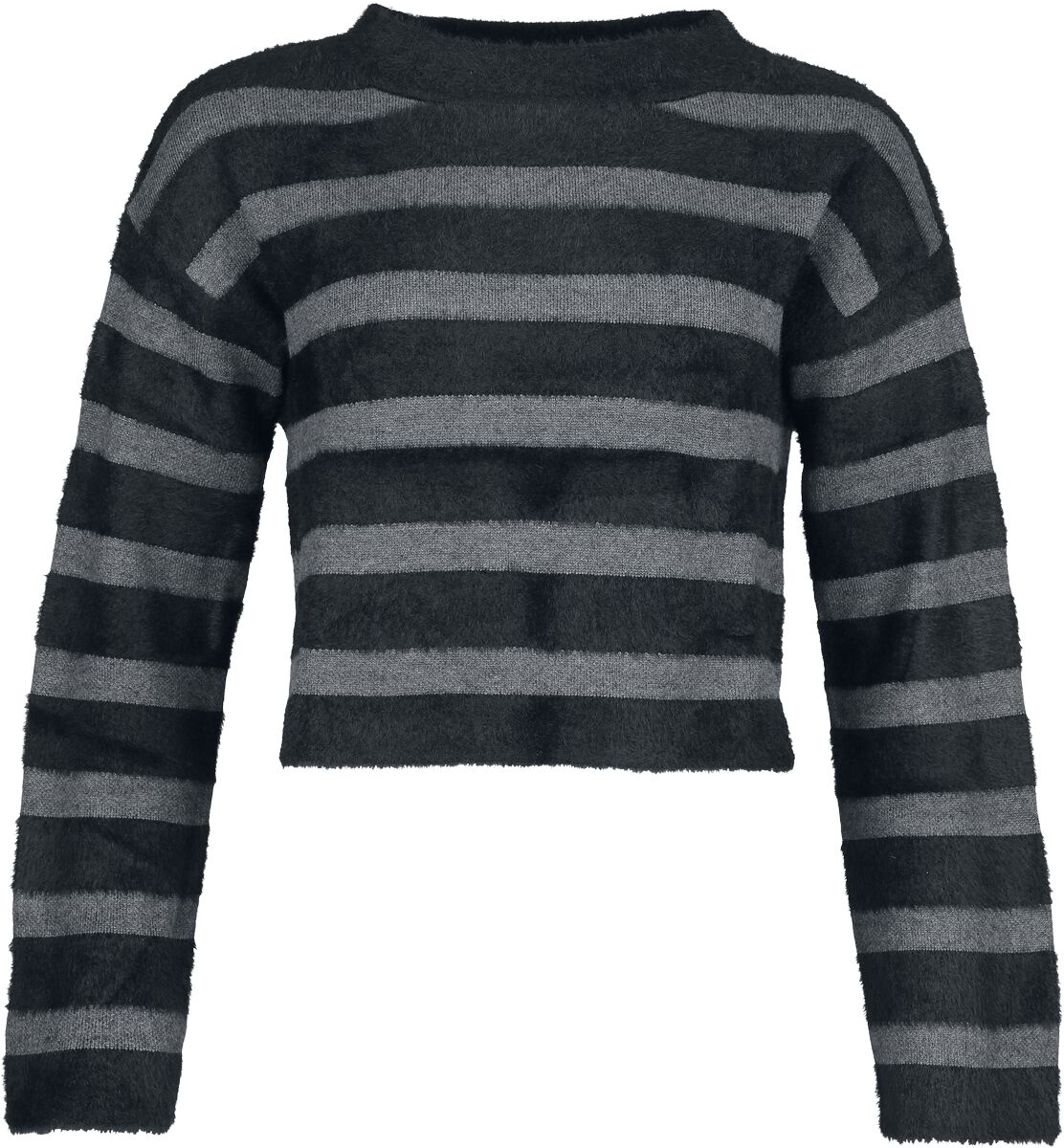 Sweat-shirt Gothic de KIHILIST by KILLSTAR - Stormstripe Sweater - XS à 4XL - pour Femme - noir/gris - KIHILIST by KILLSTAR