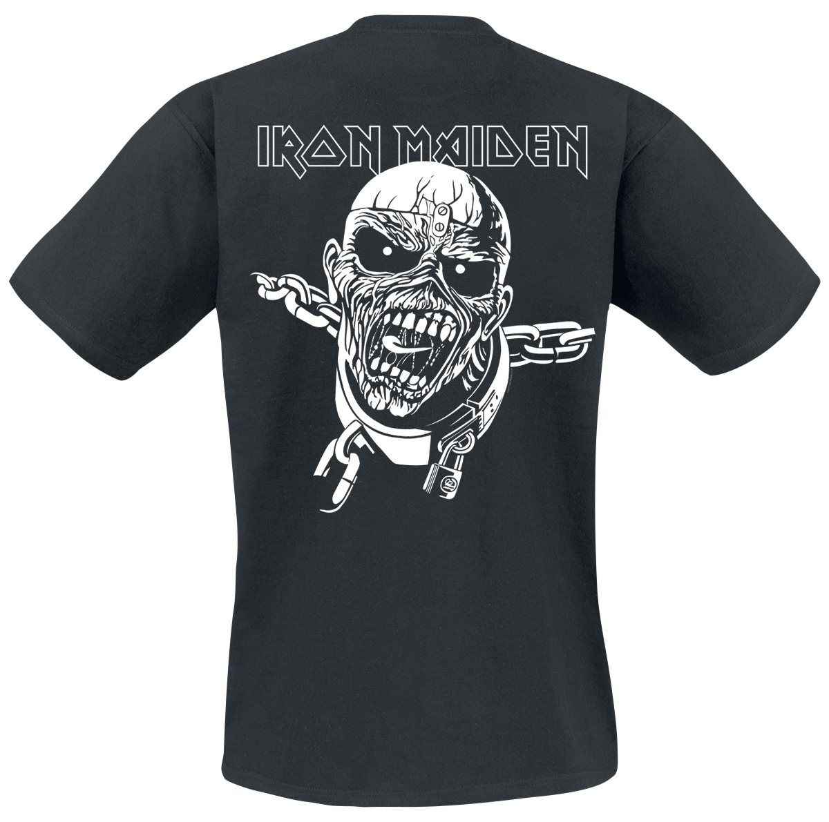 T-Shirt Manches courtes  de Iron Maiden - Piece Of Mind Line Drawing Pocket Print - S à 5XL - pour Homme - noir - Iron Maiden - View 2