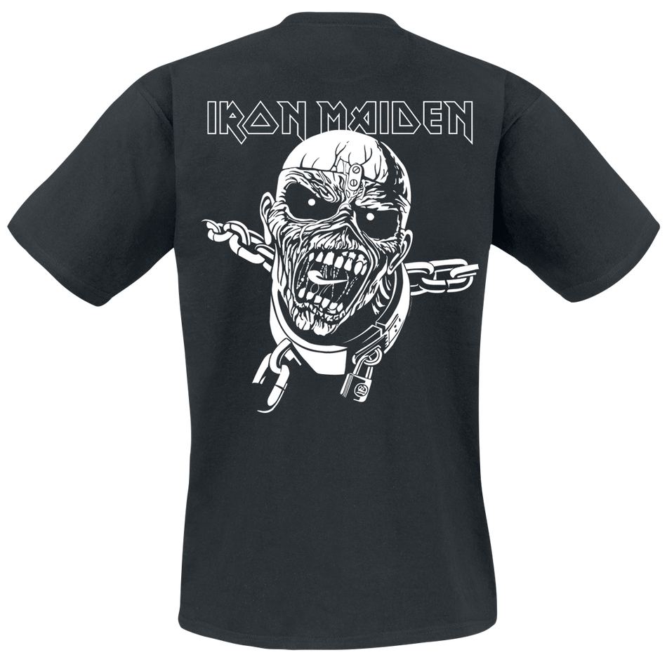 T-Shirt Manches courtes  de Iron Maiden - Piece Of Mind Line Drawing Pocket Print - S à 5XL - pour Homme - noir - Iron Maiden - View 2