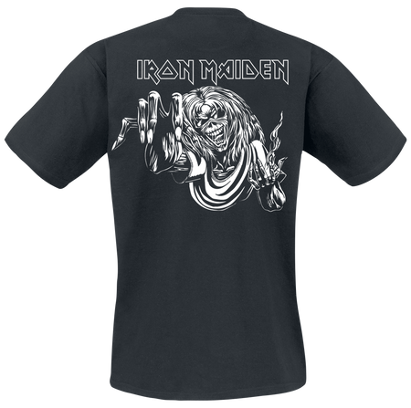 T-Shirt Manches courtes  de Iron Maiden - Number Of The Beast Line Drawing Pocket Print - S à 5XL - pour Homme - noir - Iron Maiden - View 2