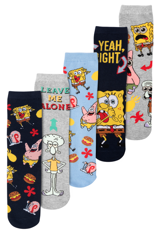 Chaussettes  de Bob L'Éponge - Bob l'Éponge - Chaussettes (Lot de 5 paires) - EU 40-45 - pour Homme - multicolore - Bob L'Éponge - View 2