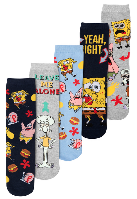 Chaussettes  de Bob L'Éponge - Bob l'Éponge - Chaussettes (Lot de 5 paires) - EU 40-45 - pour Homme - multicolore - Bob L'Éponge - View 2