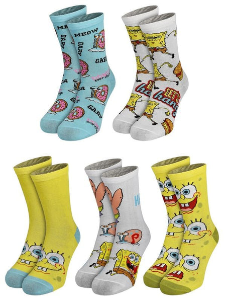 Chaussettes  de Bob L'Éponge - Bob l'Éponge - Chaussettes (Lot de 5 paires) - EU 40-45 - pour Homme - multicolore - Bob L'Éponge