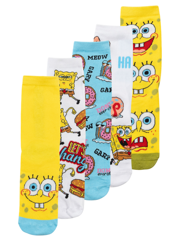 Chaussettes  de Bob L'Éponge - Bob l'Éponge - Chaussettes (Lot de 5 paires) - EU 40-45 - pour Homme - multicolore - Bob L'Éponge - View 2