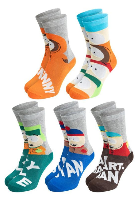 Chaussettes  de South Park - South Park - Chaussettes (Lot de 5 paires) - EU 40-45 - pour Homme - multicolore - South Park