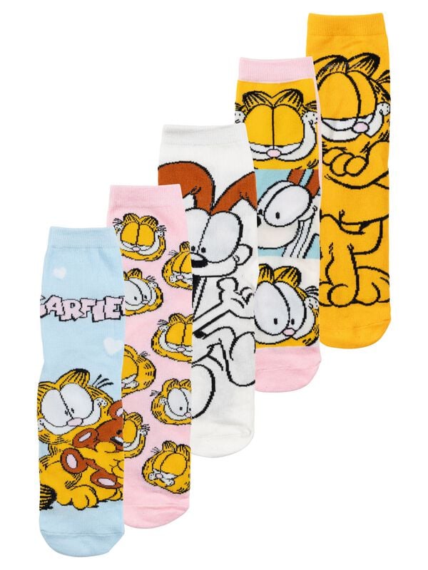 Chaussettes  de Garfield - Garfield - Chaussettes (Lot de 5 paires) - EU 38-43 - pour Femme - multicolore - Garfield