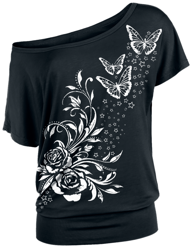 T-Shirt Manches courtes  de Full Volume by EMP - Lot de T-Shirts Femme - S à XXL - pour Femme - noir - Full Volume by EMP - View 2