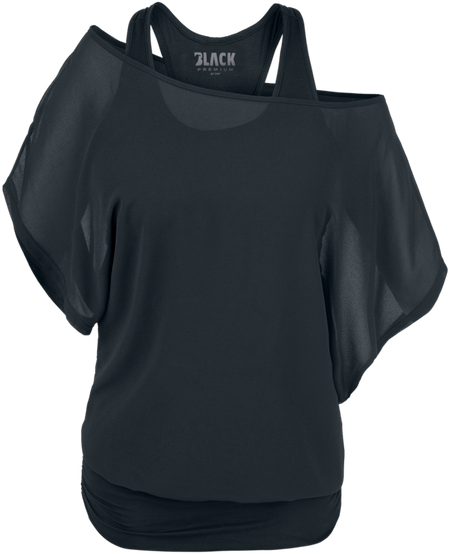 T-Shirt Manches courtes  de Black Premium by EMP - Double Épaisseur - S à 5XL - pour Femme - multicolore - Black Premium by EMP - View 2