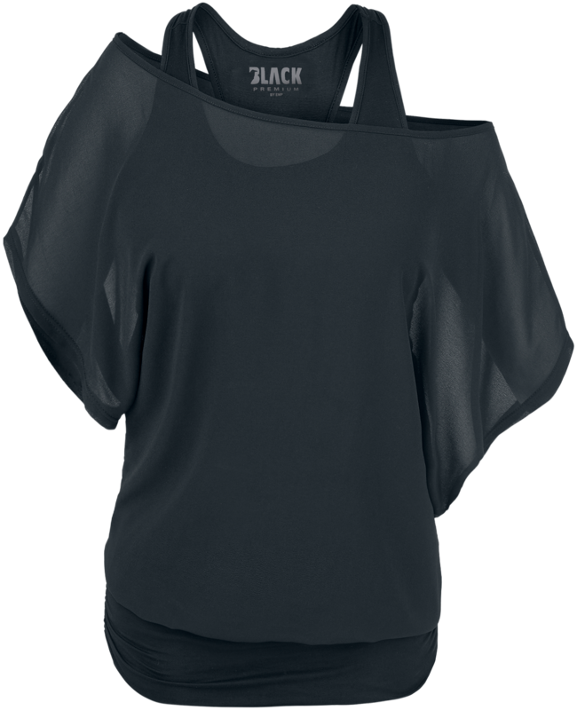 T-Shirt Manches courtes  de Black Premium by EMP - Double Épaisseur - S à 5XL - pour Femme - multicolore - Black Premium by EMP - View 2