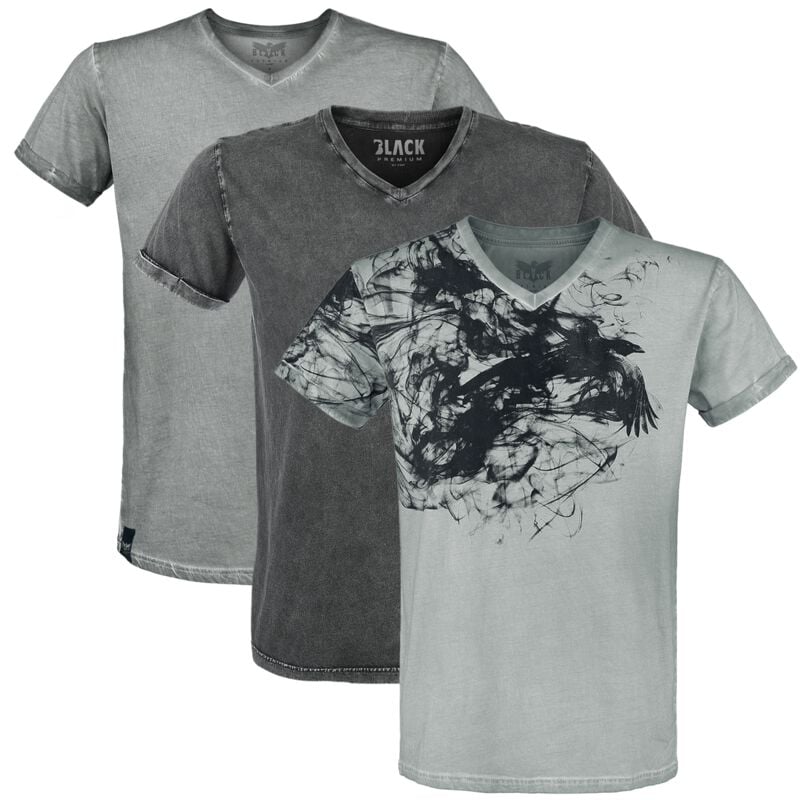 T-Shirt Manches courtes  de Black Premium by EMP - Heavy Soul - Package - M à 3XL - pour Homme - gris - Black Premium by EMP