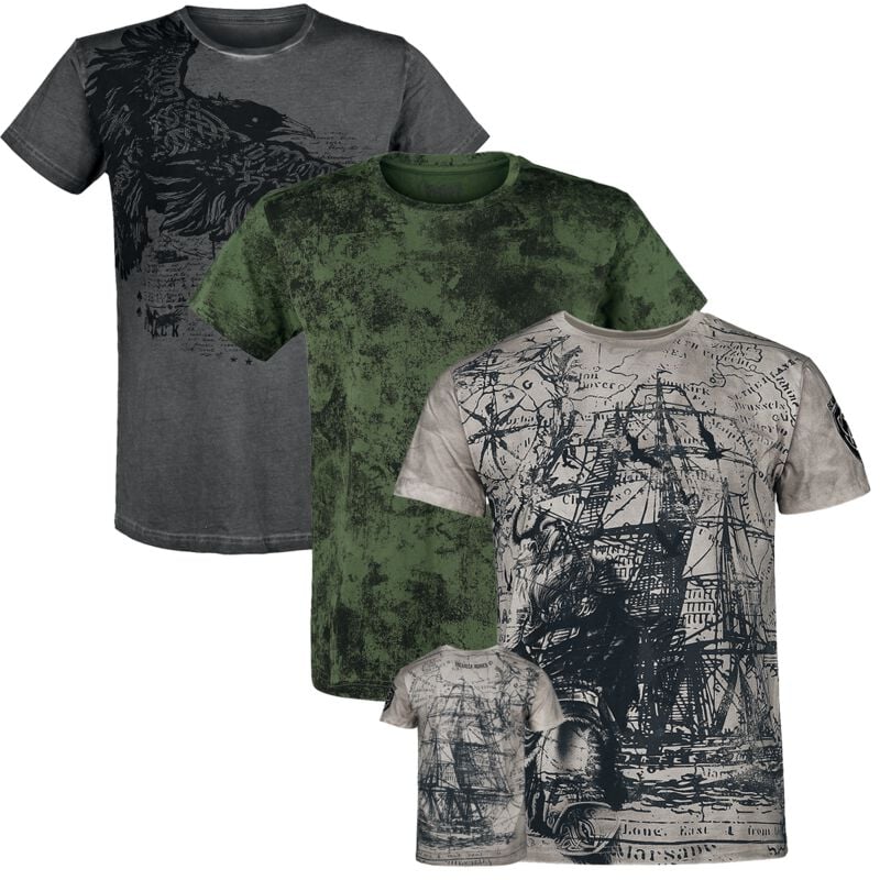 T-Shirt Manches courtes  de Black Premium by EMP - Rebel Soul - Package - M à 3XL - pour Homme - multicolore - Black Premium by EMP
