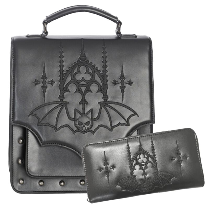 Sac à dos Gothic de Banned Alternative - Gothic Bat - Bundle - pour Femme - noir - Banned Alternative