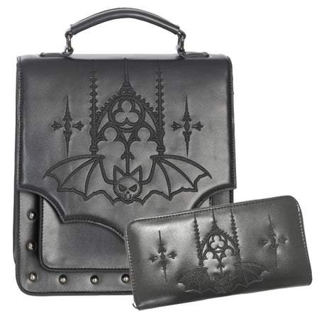 Sac à dos Gothic de Banned Alternative - Gothic Bat - Bundle - pour Femme - noir - Banned Alternative