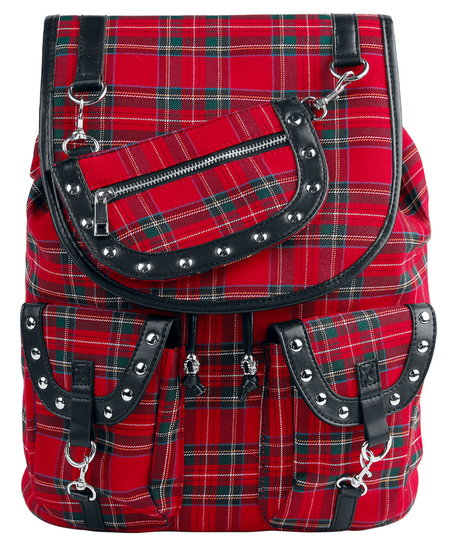 Sac à dos  de Banned Alternative - Red Tartan - Bundle - pour Femme - noir/rouge - Banned Alternative - View 2