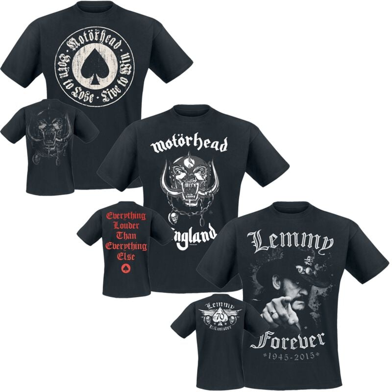 T-Shirt Manches courtes  de Motörhead - T-Shirt Bundle - M à 3XL - pour Homme - noir - Motörhead