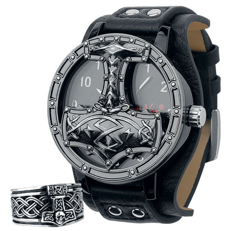 Bague  de etNox hard and heavy - Marteau de Thor - Ensemble de Bijoux - pour Homme - multicolore - etNox hard and heavy