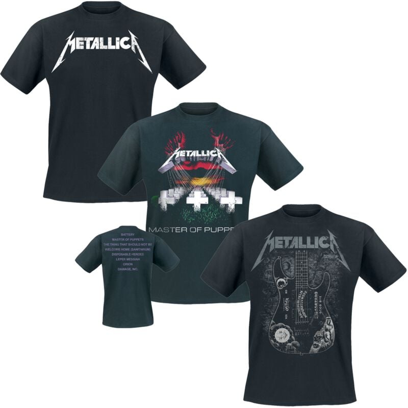 T-Shirt Manches courtes  de Metallica - T-Shirt Bundle - S à 3XL - pour Homme - noir - metallica