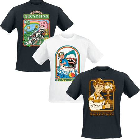 T-Shirt Manches courtes Fun de Steven Rhodes - Steven Rhodes - Lot de T-Shirts - M - pour Homme - noir - Steven Rhodes