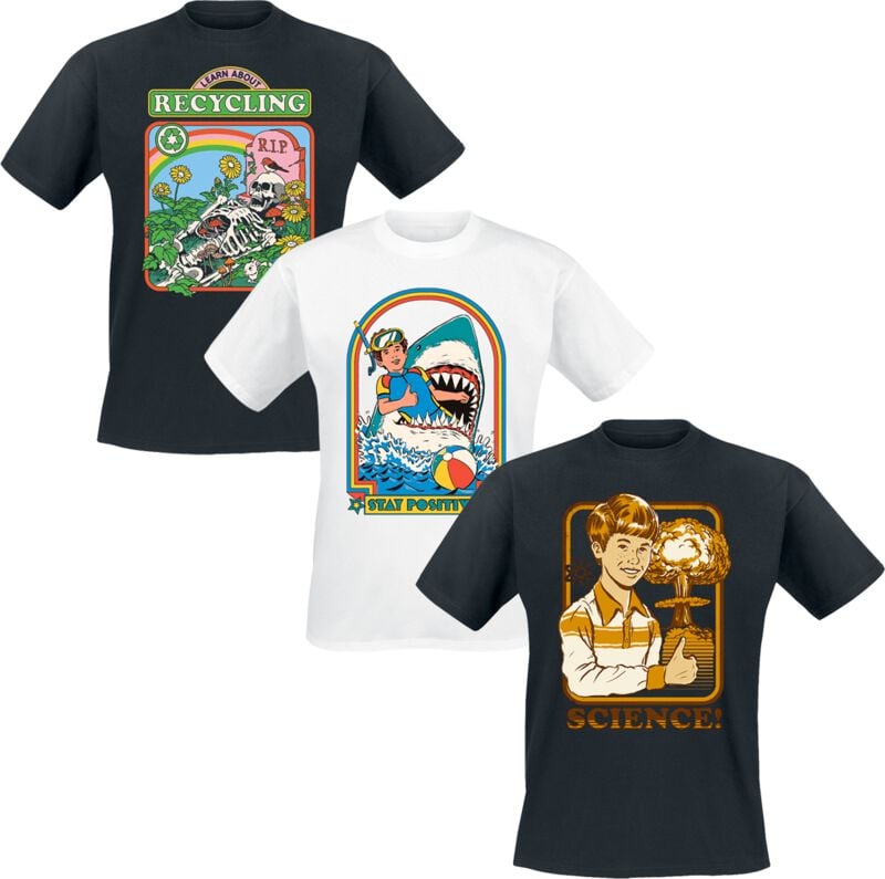 T-Shirt Manches courtes Fun de Steven Rhodes - Steven Rhodes - Lot de T-Shirts - M - pour Homme - noir - Steven Rhodes