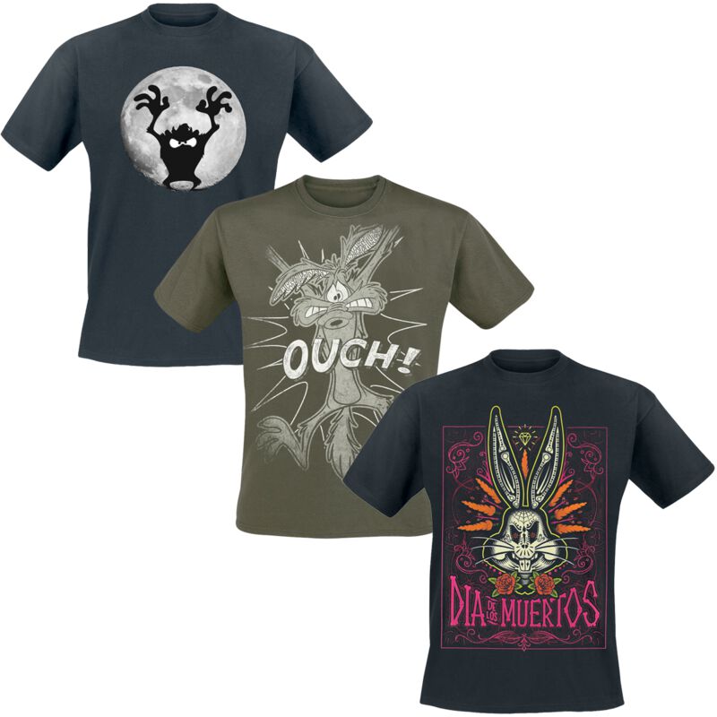 T-Shirt Manches courtes  de Looney Tunes - Looney Tunes - Lot de T-Shirts - M à L - pour Homme - multicolore - Looney Tunes