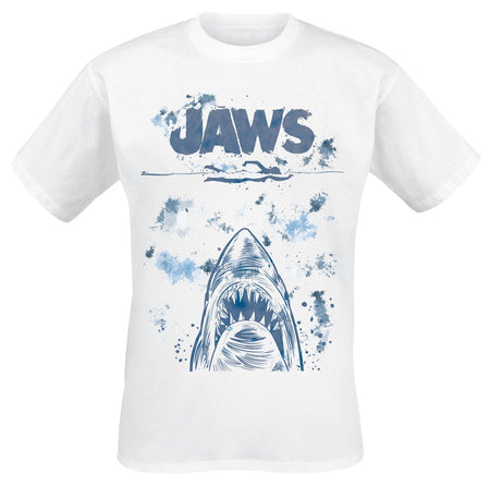 T-Shirt Manches courtes  de Jaws - Les Dents de la Mer - S à XXL - pour Homme - blanc - Jaws