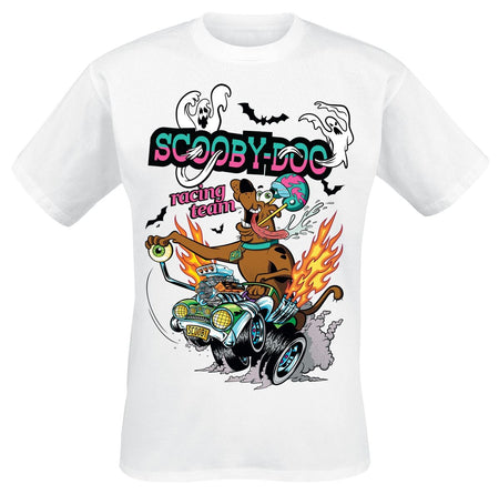 T-Shirt Manches courtes  de Scooby-Doo - Racing - S à XXL - pour Homme - blanc - Scooby-Doo