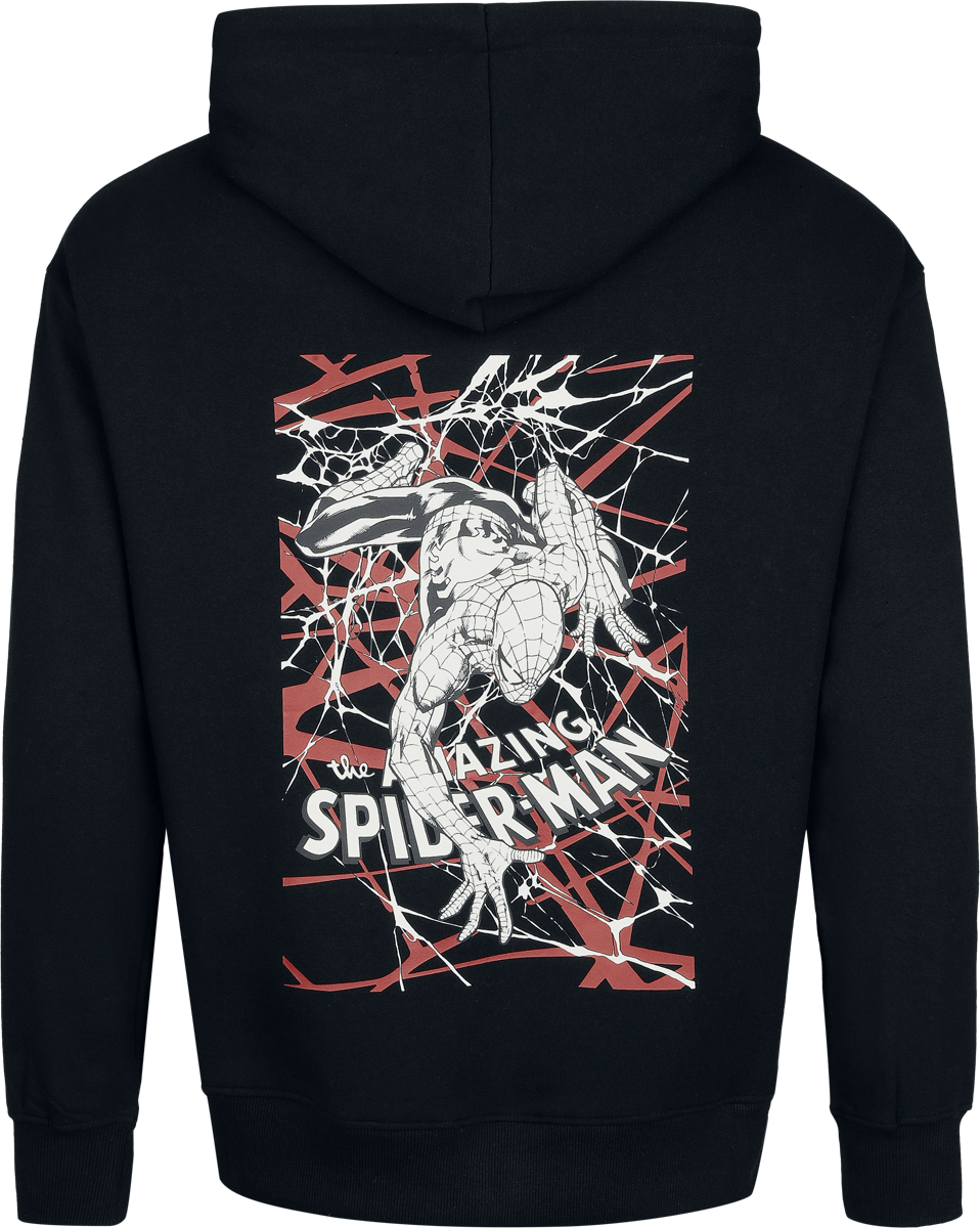 Sweat-shirt zippé à capuche  de Spider-Man - Retro Comic Design - S à XXL - pour Homme - noir - Spider-Man - View 2