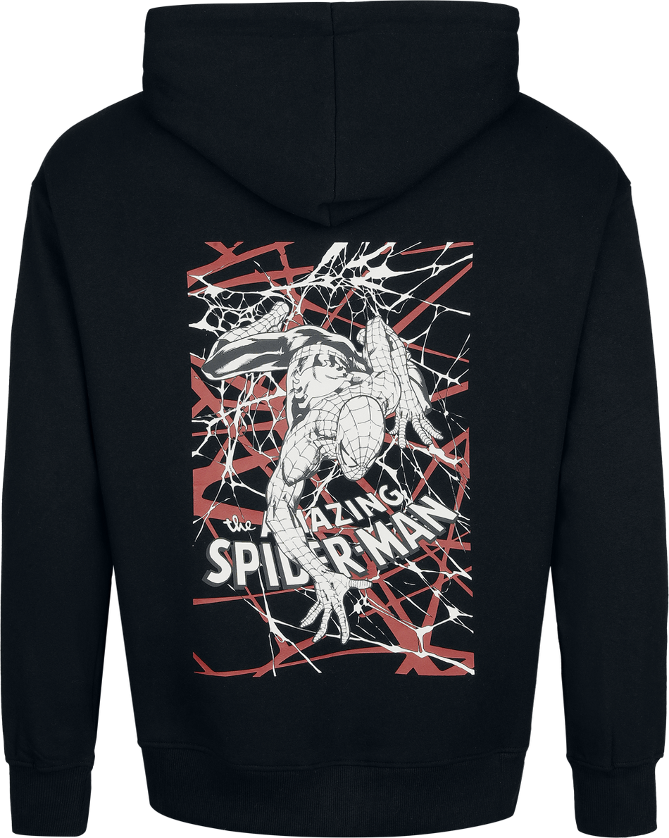 Sweat-shirt zippé à capuche  de Spider-Man - Retro Comic Design - S à XXL - pour Homme - noir - Spider-Man - View 2