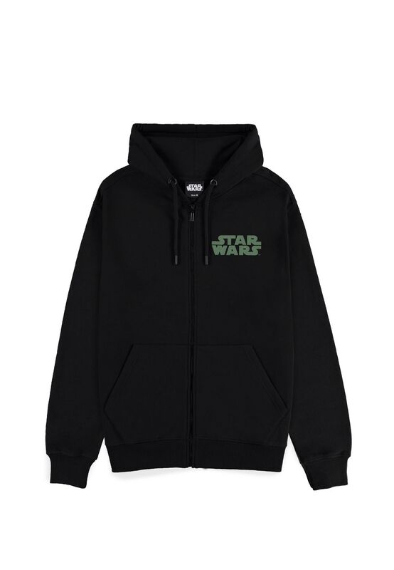 Sweat-shirt zippé à capuche Disney de Star Wars - The Mandalorian - Grogu - S à XXL - pour Homme - noir - Star Wars
