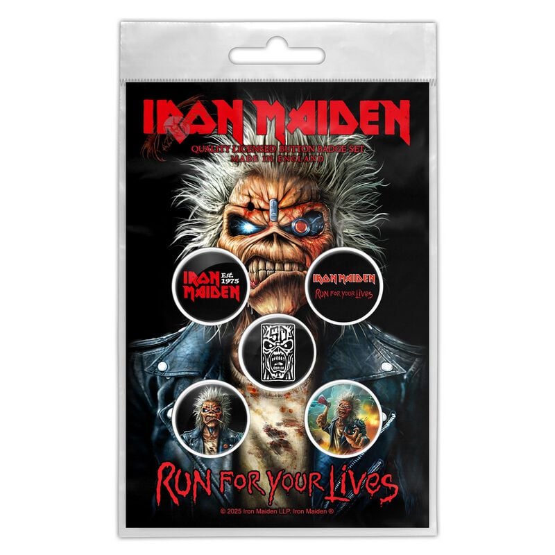 Badge  de Iron Maiden - Run For Your Lives - pour Indifférent - multicolore - Iron Maiden