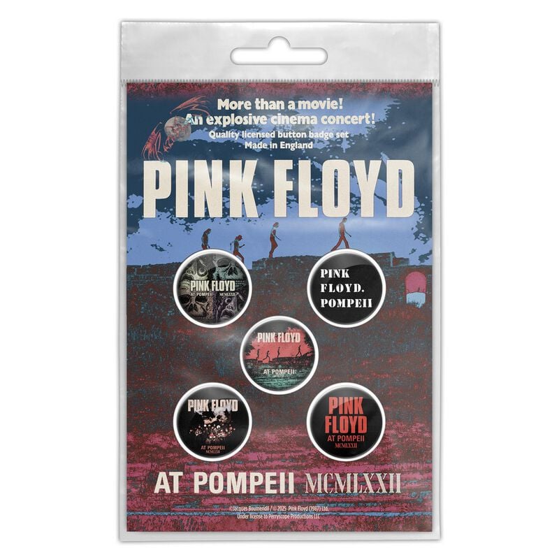 Badge  de Pink Floyd - Live In Pompeii - pour Indifférent - multicolore - Pink Floyd