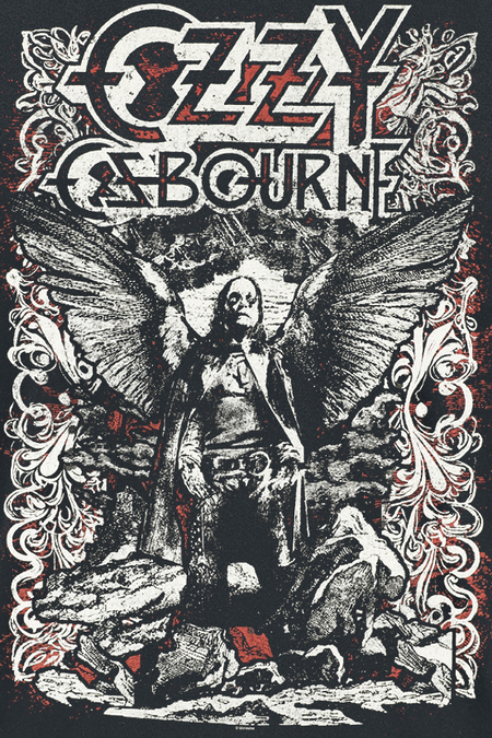 T-Shirt Manches courtes  de Ozzy Osbourne - Angel Goth - S à 5XL - pour Homme - noir - Ozzy Osbourne - View 2