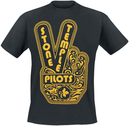 T-Shirt Manches courtes  de Stone Temple Pilots - Peace Hand - S à M - pour Homme - noir - Stone Temple Pilots