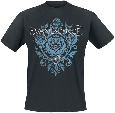 T-Shirt Manches courtes  de Evanescence - Blue Rose - S à XXL - pour Homme - noir - Evanescence