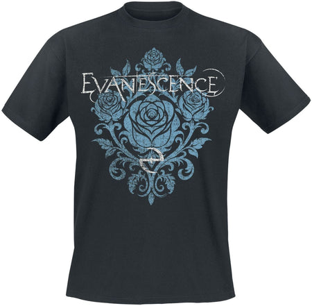 T-Shirt Manches courtes  de Evanescence - Blue Rose - S à XXL - pour Homme - noir - Evanescence