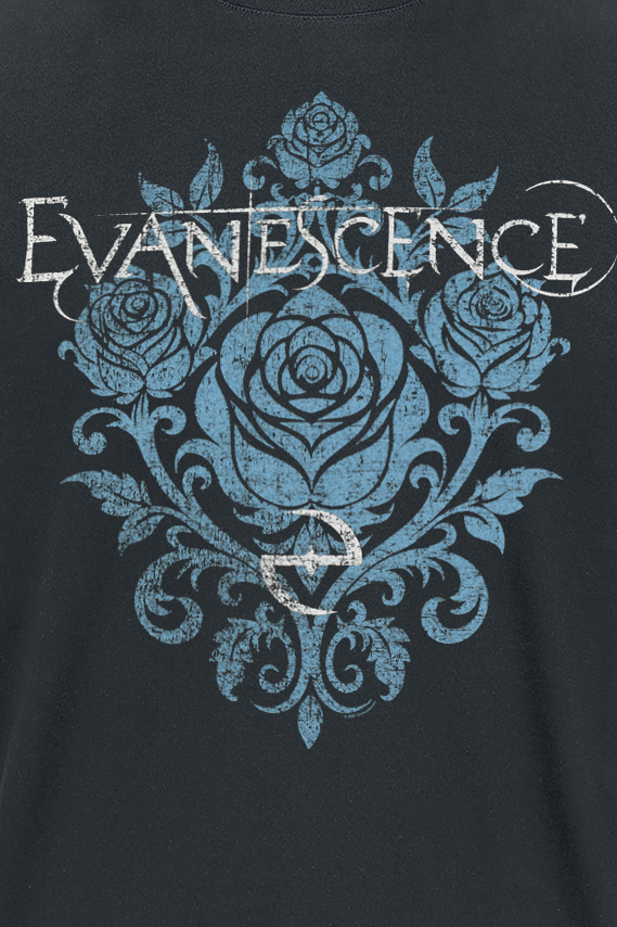 T-Shirt Manches courtes  de Evanescence - Blue Rose - S à XXL - pour Homme - noir - Evanescence - View 2