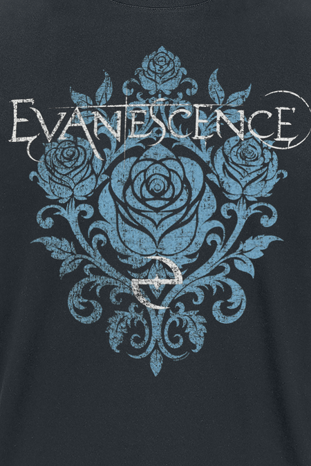 T-Shirt Manches courtes  de Evanescence - Blue Rose - S à XXL - pour Homme - noir - Evanescence - View 2