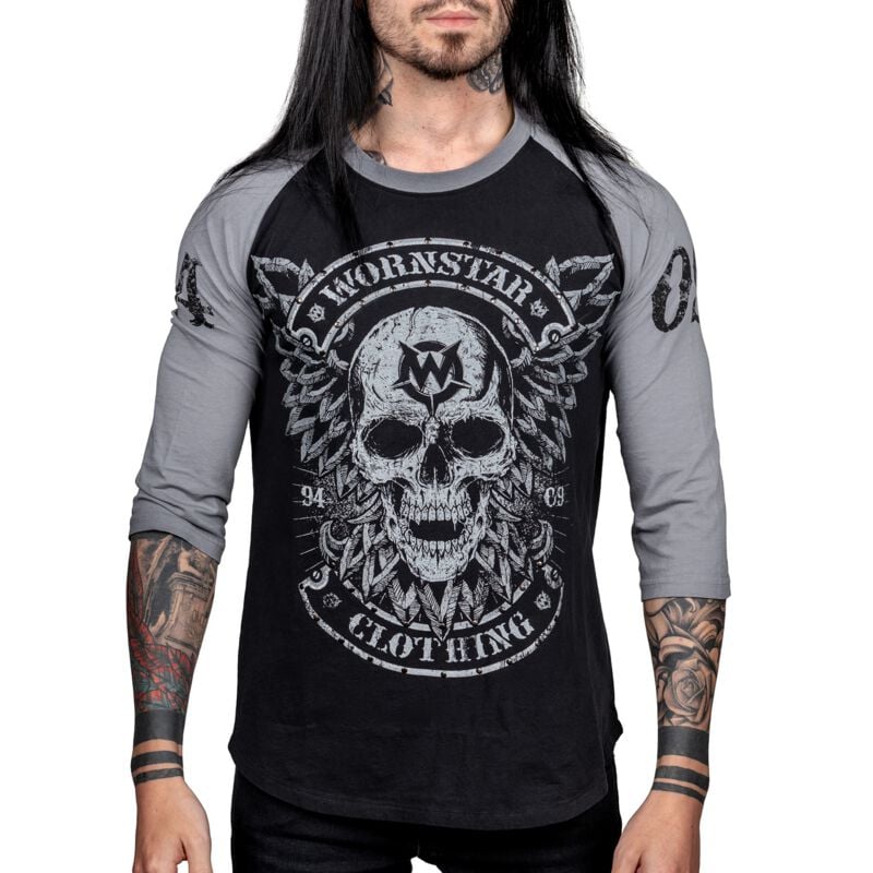 T-shirt manches longues  de Wornstar - Venegeance Raglan Tee - S à XXL - pour Homme - noir - Wornstar