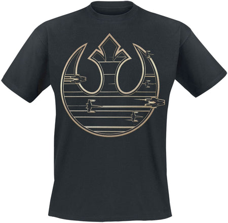 Jersey Disney de Star Wars - Épisode - Logo Rebelle Doré - S à 3XL - pour Homme - noir - Star Wars