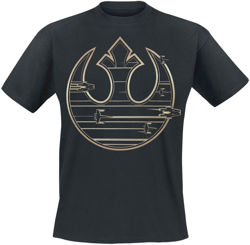 Jersey Disney de Star Wars - Épisode - Logo Rebelle Doré - S à 3XL - pour Homme - noir - Star Wars