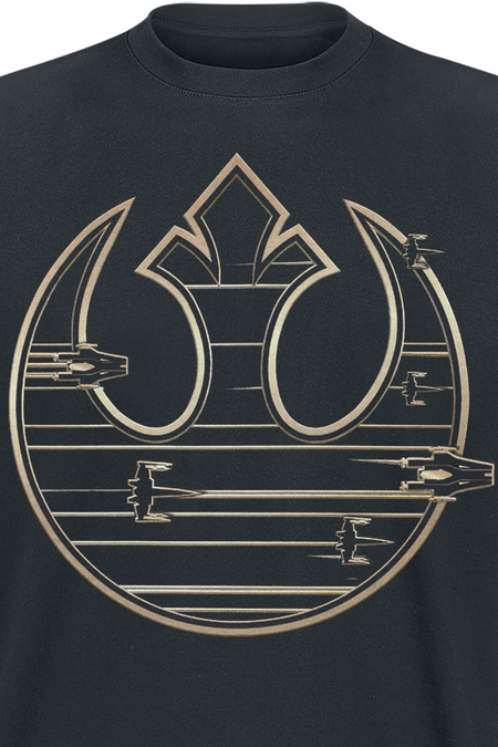 Jersey Disney de Star Wars - Épisode - Logo Rebelle Doré - S à 3XL - pour Homme - noir - Star Wars - View 2