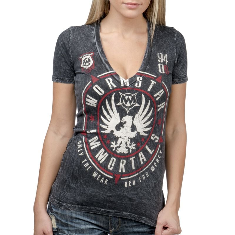 T-Shirt Manches courtes  de Wornstar - Immortals Eagle Tee - S à 3XL - pour Femme - noir - Wornstar