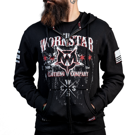 Sweat-shirt zippé à capuche  de Wornstar - Death Mechanic Hoodie - S à 3XL - pour Homme - noir - Wornstar - View 2