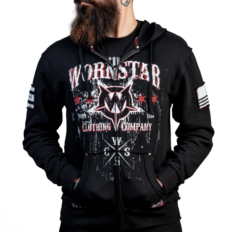 Sweat-shirt zippé à capuche  de Wornstar - Death Mechanic Hoodie - S à 3XL - pour Homme - noir - Wornstar - View 2