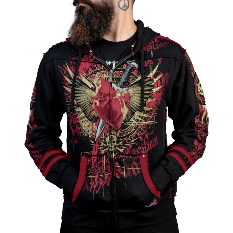 Sweat-shirt zippé à capuche  de Wornstar - Revenge Hoodie - S à 3XL - pour Homme - noir - Wornstar - View 2