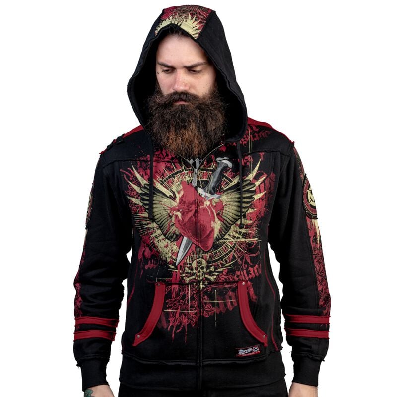 Sweat-shirt zippé à capuche  de Wornstar - Revenge Hoodie - S à 3XL - pour Homme - noir - Wornstar