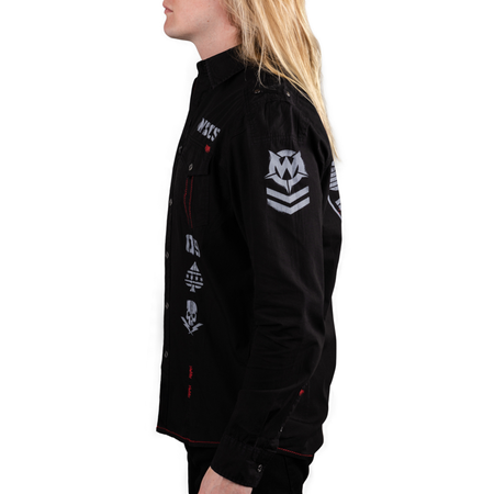 Chemise manches longues  de Wornstar - Battalion Hemd - S à 3XL - pour Homme - noir - Wornstar - View 2
