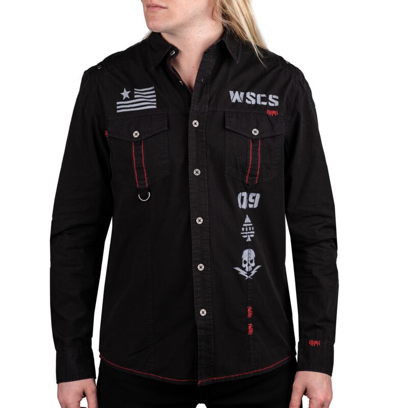 Chemise manches longues  de Wornstar - Battalion Hemd - S à 3XL - pour Homme - noir - Wornstar